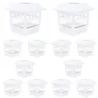 12 Pack White Outdoor Garden 4 x 4 Solar SMD LED Post Deck Cap Square Fence Ligh