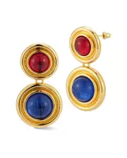 Chloe and Madison Plated CZ Gem Drop Earrings