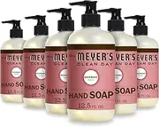 Mrs. Meyer's Clean Day Liquid Hand Soap, Cruelty Free and Biodegradable Hand Wash Made with Essential Oils, Rosemary Scent, 12.5 oz - Pack of 6