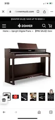 Beginner/Intermediate Full Size Digital Electric Piano Keyboard (Donner Brand)