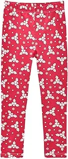 [Joisal] Christmas Holly Red Girls Legging, Soft for Girls Active Leggings, 4-10T
