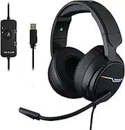 THE G-LAB Korp Thallium Gaming Headset USB Sound 7.1 Digital Surround - Audio Gamer Headset - Noise Canceling Microphone - LED RGB - PC Compatible PS4 Mac (Black)