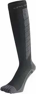 S-SOXPRO(エスソックスプロ) SP-1413 BK Socks, 5 Finger Type, Snowboarding, Skiing, Graduated Compression Design, Made of High Performance Material, Drirelease Wool, Fresh Guard to Prevent Odor