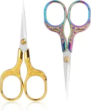 Vintage Embroidery Sharp Scissors 2 Pack, 5 Inches Craft Sewing Scissor Pointed