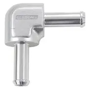 Aeroflow 90 Degree 1/2" Barb Both Ends Silver 1/2" / 12.7mm Barbs - AF843-08S