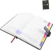 GRIRIW Business Notes Work Books: 2026 A5 Pu Journal Planner Notebook with Monthly Index Diary Books for Daily Appointments Use