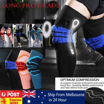 Knee Sleeve Gym Joint Pain Arthritis Relief Compression Brace Support PRO LONG