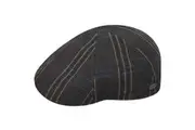 Bailey Mens Tress Pub Cap Flat Hat Fit for Autumn/Winter Season - Brown Stripe - L