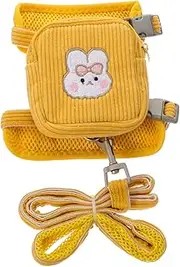 Hohopeti Backpack Harness for Dog Pet Outing Leash Lightweight Easy to Carry One-Hand Operation Flat Rope Design Non-Slip Handle Comfortable for