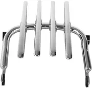 Chrome Detachable Two-Up Stealth Mounting Luggage Rack，Compatible with Harley Touring Street Electra Glide Road King FLHT FLHX 2009-Up