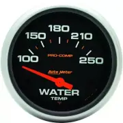 Autometer Pro-Comp 2-5/8in Water Temp Gauge 100-250F Short Sweep Electric AU5437