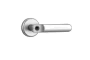 Smart Fingerprint Door Lock Electronic Door Knob Entry Door Lock with Handle for Home Storage Bedroom Office-Silver