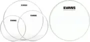 Evans G1 Clear 3-piece Tom Pack - 10/12/16 inch + Evans TT08G1 Value Bundle