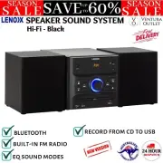 Home Stereo Mini Hi Fi System Bluetooth CD Player USB DVD Audio Sound - Lenoxx