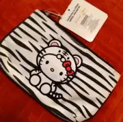 Rare Hello Kitty Zebra Cosmetic Makeup Bag Pouch
