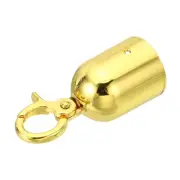 1.6" Stanchion Rope End Stopper, Cord End Caps Barrier Rope End Cap, Golden