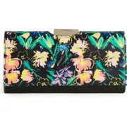 Ted Baker- MARJAN- Flirty Texture Magnolia Large Bobble Wallet- Black- NIB- $150