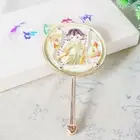 Portable Chinese-style Handheld Mirror Emboss Makeup Mirror Makeup