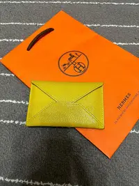 在飛比找Yahoo!奇摩拍賣優惠-Hermes 愛馬仕 card holder 黃色 信用卡夾