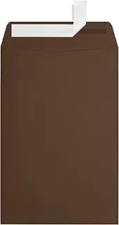 LUXPaper 6 x 9 Open End Envelopes | Peel & Press | Chocolate Brown | 80lb. Text | 50 Qty