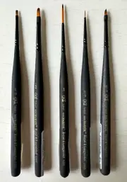 5 PIECE Royal and Langnickel Mini Micro Detail Paint Brush Majestic Set, New!