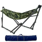 Tranquillo Uniki Collapsible Camping Hammock Stand, Camo