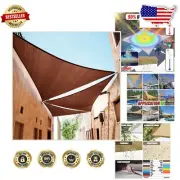 Custom Size 10' x 12' x 15.6' Waterproof Brown Sun Shade Sail for Outdoor Spaces