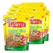 Refried Pinto Beans, Vegetarian, Ready-to-Eat, 15.2 oz Pouch, Pack of 8