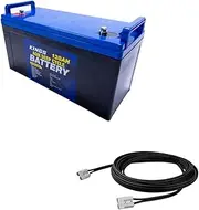 Adventure Kings 12 V 138Ah AGM Deep-Cycle Battery Maintenance Free + Solar Extension Lead - 12 Metre