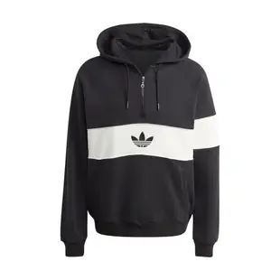 adidas 長袖 Hack NY Cutline Hoodie 男款 黑 白 連帽上衣 帽T 三葉草 愛迪達 IP9488