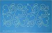Full Line Stencil Splas of Love - Edge to Edge Nylon Mesh Stencil, Continuous Line Template for Hand Quilting, Free Motion Quilting, Domestic Machine Quilting, Long-Arm Quilting