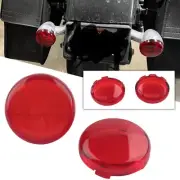 Turn Signal Lens Light Cover Guard For Harley Touring Softail Dyna Fatboy Red