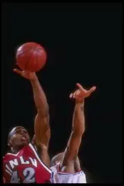 Forward Warren Rosegreen UNLV Rebels shoots the ball the Fresno St- Old Photo