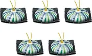 Set of 5, Tokusa Pattern Stone Grain Square Ceramic Pot (Small) 6.8 x 6.8 x 2.2 inches (17.3 x 17.2 x 5.5 cm) | Ceramic Plate, Lid Strengthened, Direct Fire, Setomonohonpo