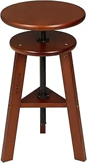 MEEDEN Height Adjustable Drafting Stool: 19" to 26" Solid Beech Wood Swivel Stool - Artist Painting Stool Chair for Adults - Perfect for Bars Office Studio Kitchen Home Use