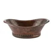 Premier Copper VBT20DB Bath Tub Vessel Hammered Copper Bathroom Sink