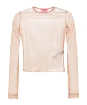 T-Clau-M1 semi-sheer top XS,L,M Nude