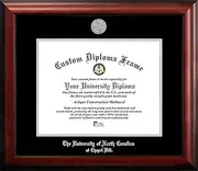 NCAA North Carolina Tar Heels Unisex Silver Embossed Diploma Frame University of North Carolina, Chapel Hill 14W x 11.5H Silver Embossed Diploma Frame, Brown, One Size