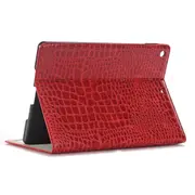 MCC iPad 10.2" 2021 9th Gen Croc-Style Leather Apple Case Cover iPad9 [Red]