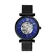 【Fossil】Carlie典雅羅馬簡約鏤空機械米蘭腕錶-深寶藍/ME3177/台灣總代理公司貨享兩年保固