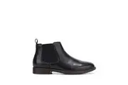 Hush Puppies Hanger Boots Mens Slip On Pull Shoes Leather Black Boot