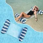 Inflatable Water Hammock Portable Floating Bed Lounge Chair for Swimming Pool