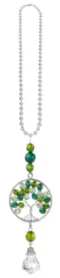 LUCKY Irish Green Tree of life ORNAMENT Crystal expressions Ganz car charm