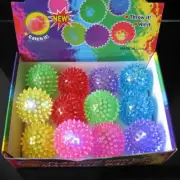 FLASHING LIGHT UP SPIKEY BALL Bouncing Sensory Autism Yoga Balls Spike Sensory