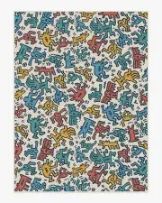 275' x 365' | Machine Washable Runner Rug | Kid & Pet Friendly | Indoor Rug | Block Party Multicolour Rug by Keith Haring | Ruggable