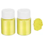 2pcs 30g/1oz Mica Powder for Epoxy Resin Kits Casting Resin, Lemon Yellow