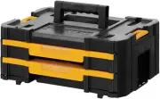 DeWalt TSTAK IV Double Drawer Tool Box - Durable, Stackable, Heavy Duty Design