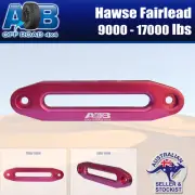 Red Alloy Hawse Fairlead winch dyneema for Warn I-Max TJM Ironman ARB Tigerz