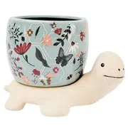 Urban Products Turtle Themed Medium Planter Home Garden Decor Lilac Sand 16cm