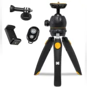 KODAK PhotoGear Mini Adjustable Tripod with Remote, Black. NIB!